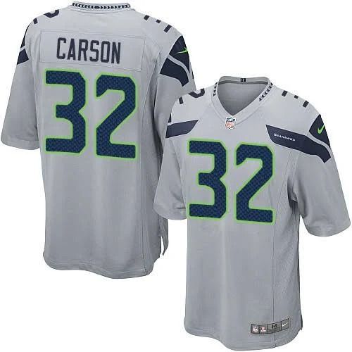 Men Seattle Seahawks #32 Chris Carson Nike Grey Game NFL Jersey->seattle seahawks->NFL Jersey